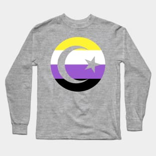 Nonbinary Pride Crescent Long Sleeve T-Shirt